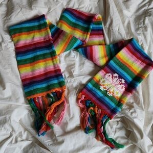 Gap Kids Knitted Fringe Rainbow Scarf